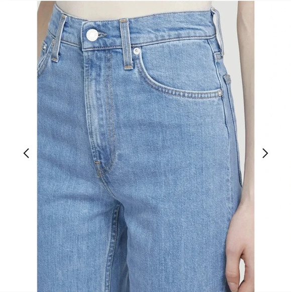 HELMUT LANG Femme Hi Boot Cut Flare Jeans Light Stone Blue 25 - Picture 4 of 14